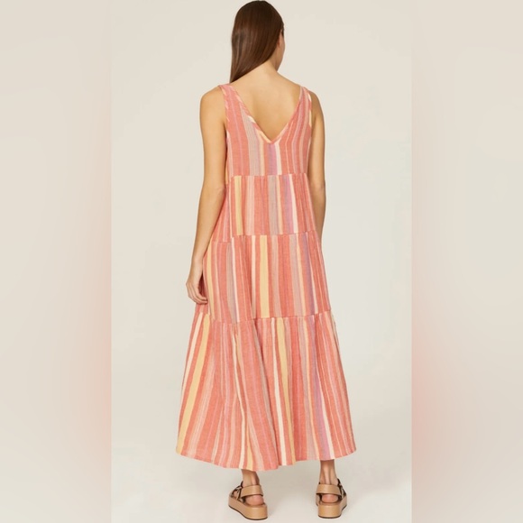 Marine Layer Pink Striped Corinne Maxi | Sz Large - Picture 7 of 17